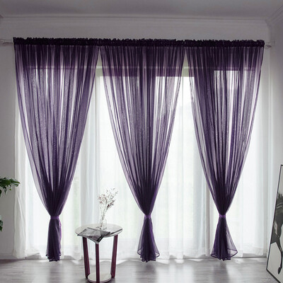 

Toponeto Leaves Sheer Curtain Tulle Window Treatment Voile Drape Valance 1 Panel Fabric