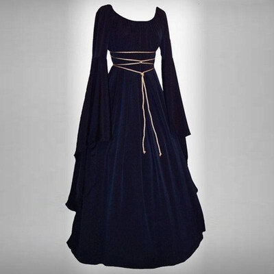 

Pure color pendant sleeve dress