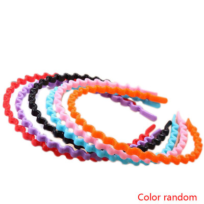 

Kids Korean Colorful Wave Shaped Plastic Resin Headband Hair Hoop Headpieces Accessories Mixed Color
