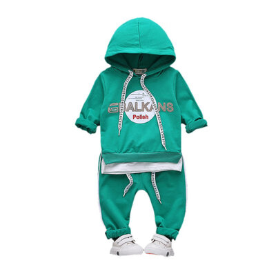 

Autumn Long Sleeve Hoodie Set Fashion Boy Clothes Print Long Sleeve Top Sports Pants Cool Baby Boy Clothes Set
