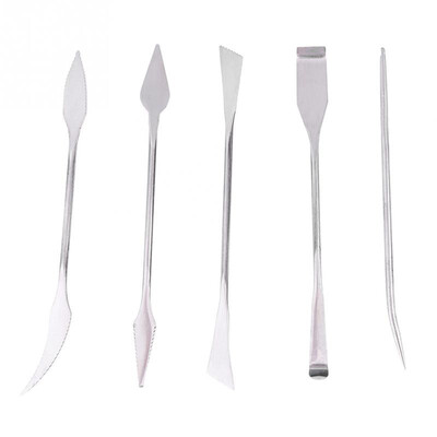 

5PCSSet Pottery Craft Modeling Tools Stainless Steel Wax Pottery Clay Sculpture Cutter Sculpting Carving Tools