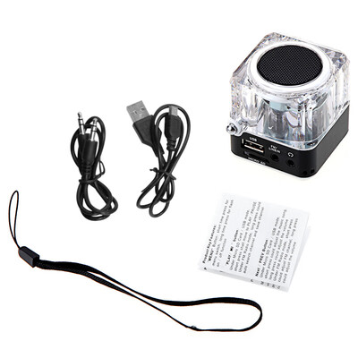 

Mini Digital Portable Music MP34 Player TF USB Disk Speaker FM Radio Red