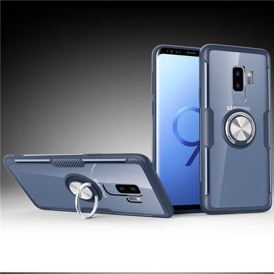 

Back Cover For Samsung Galaxy S9 Plus Case Car Holder Stand PC TPU Ring Suction Scratchproof Bracket Made in Germany
