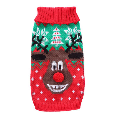 

Pet Christmas Accessories Warm Sweater Christmas Tree Reindeer Small And Medium Dog Knitting Outfits For Autumn And Winter