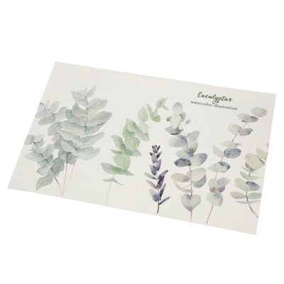 

Table Mats Nordic Dining Mats Heat Resistant Kitchen Tablemats Creative Plant Printing Western Style