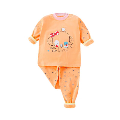 

Autumn Baby Kids Girls Boys Cartoon Print Sleepwear Set Long Sleeve Blouse TopsPants Pajamas