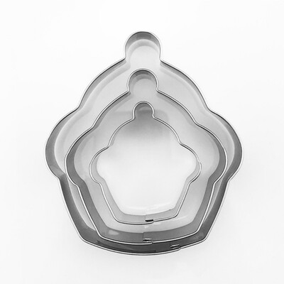 

3Pcs Stainless Steel Cookie Cutter Cup Cake Shaped Cookie DIY Mold Biscuit Pastry Cake Decorating Egg Mould Cutter Baking Tool