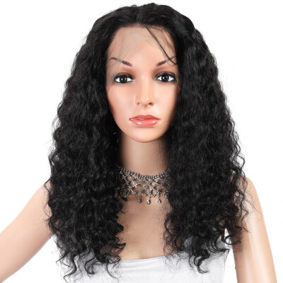 

Amazing Star Deep Wave Brazilian Hair Lace Front Wig Brazilian Virgin Human Hair Lace Frontal Wigs with Baby Hair Natural Color