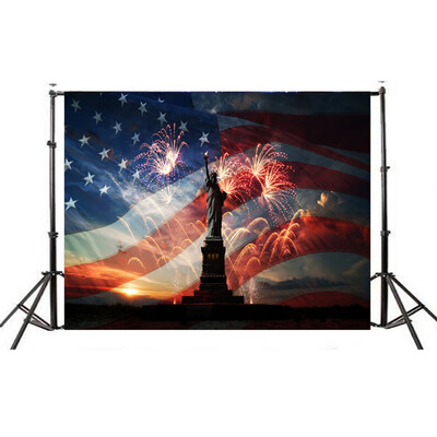 

Toponeto American Flag Background Independence Day Carnival Vinyl Photography Backdrops