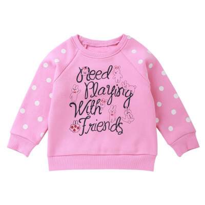 

New Childrens Fashion Clothes Baby Cute clothes Girls Childrens Clothes Tops Alphabetic Printing Hoodies