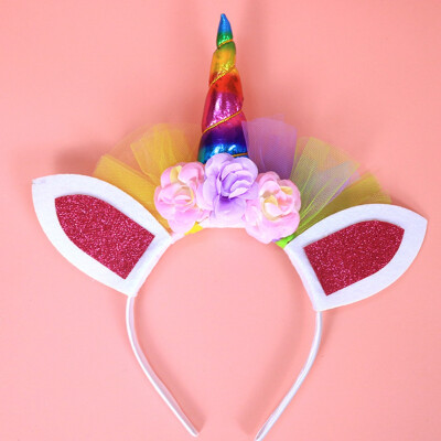 

Decor Magical Unicorn Horn Cute Head Party Headband Fancy Dress High Quality Hot