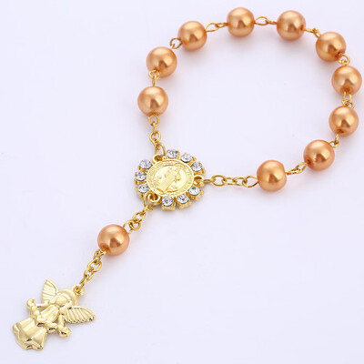 

Beaded Trendy Alloy resin Pave CZ Little Angel Charm Bracelet For Men Or Women Bracelet Jewelry