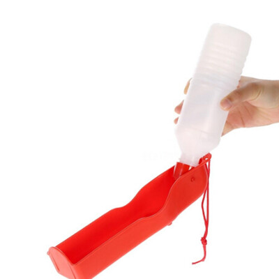 

New Popular Portable Pet Drink Water Bottle Bowl Water Dispenser Foldable Plastic Feeding Dog Cat Travel Outdoor Pet Water Bottle
