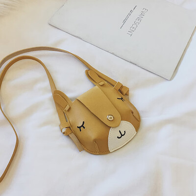 

2019 Cute Baby Kid Girl Princess PU Leather Cross Body Messenger Satchel Bags Cute Animal 3D Kids Coin Purses