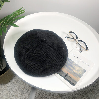 

Ms Pau Bei Lei-hat autumn winter Korean-style retro-knitted Beilei cap British-style art-and-art painters hat-tide