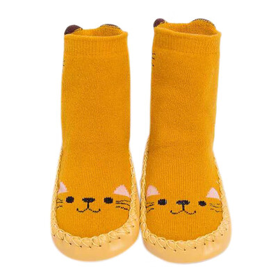 

Toddler Indoor Sock Shoes Newborn Baby Winter Thick Cotton Baby Girl Sock With Rubber Soles Anti Slip Infant Cartoon Sock