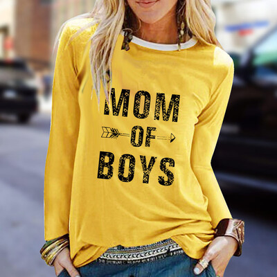 

Tailored Womens Casual Print Shirts O-Neck Long Sleeve Top Loose T-Shirt Blouse