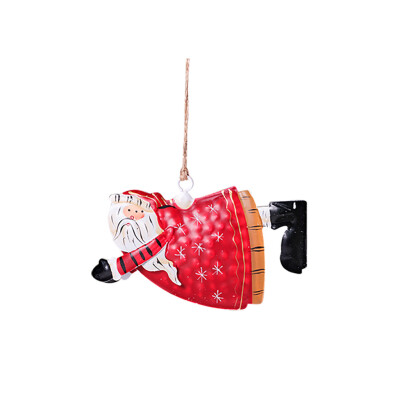 

Gobestart Wrought Iron Christmas Tree Pendant Vintage Santa Pendant Christmas Scene Dress