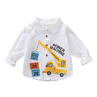 

Autumn Winter Baby Boy Fashion Shirts Cartoon Printing Long Sleeve Shirt Children Kids Clothes
