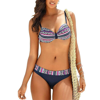 

Bikinis 2019 New Bathing suit for Women Bohemia Printed High Cut Sexy Psh up Swimsuit Summer Beach Swimwear bikini mujer Biquini