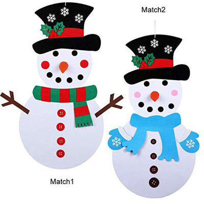 

Christmas DIY Felt Snowman New Year Gift Kids Toys Christmas Decor for Home