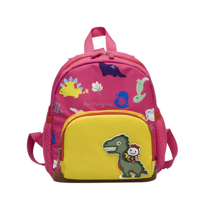 

Cute Baby casual shoulder teenager fashion Boy Girl Cartoon Dinosaur Backpacks Toddler Canvas Preschool Anti-lost Bags