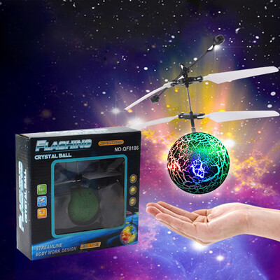 

〖Follure〗RC Flying Ball Drone Helicopter Ball Built-in Shinning LED Lighting for Kids Toy
