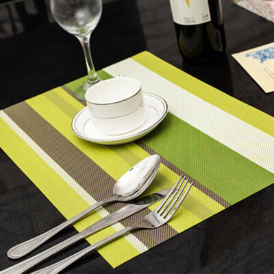 

Low Carbon Waterproof Insulation Placemat Table Mat Coaster Stripe Tableware Mat