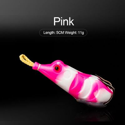 

New Arrival 1 Pc Frogs Lures Soft Baits Artificial Frogs Fishing Floating Top Water Lure With Double Hook 11g 5cm