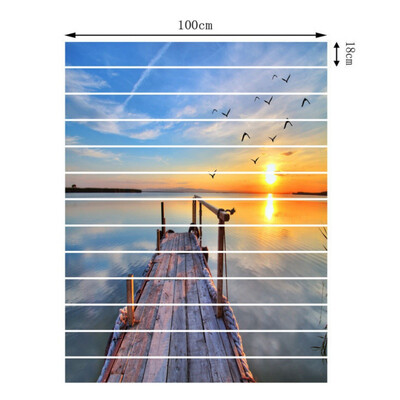 

3D Sunshine Waterfall Stair Wall Sticker Home Decor DIY Rivers Landscape Theme Decor Sticker Wall Paper