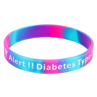 

Medical Alert Diabetic Wristband Silicone Bracelets Bangles