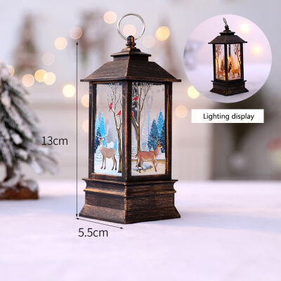 

Christmas LED Simulation Light Oil Lamp Xmas Candle Night Light Hanging Ornament Craft