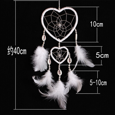 

Screaming Retail Price Handmade Heart Shape Dream Catcher With Feathers Wall Hanging Deco Ornament Game Gift