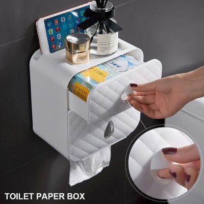 

Multifunction Plastic Tissue Box Waterproof Rack Drawers Wall Shelf Makeup Cosmetic Toilet