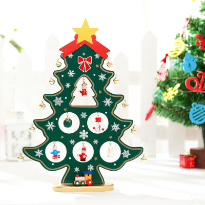 

Gobestart 3D Wooden Assembling Christmas Tree Home Bedroom Decor Gifts DIY Green