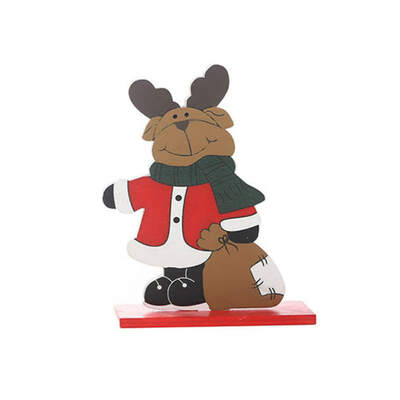 

Santa Claus Desktop Decor Wooden Snowman Elk Desktop Decor Home Party Ornament Christmas Decorations