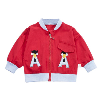 

New Baby Boy Outerwear Alphabet Print Casual Zipper Sweatshirt Kids Coat Outfits Tops Outerwear