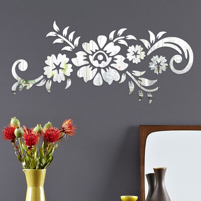 

Gobestart 3D Diy Flower Fashion Acrylic Wall Sticker Modern Stickers Decoration