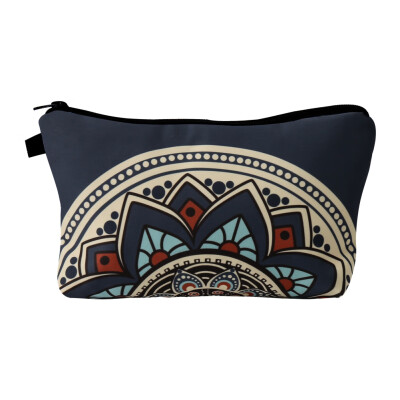 

Vintage Flower Painting Roomy Cosmetic Bag Waterproof Travel Toiletry Pouch Wash Bag Zipper Makeup Bag