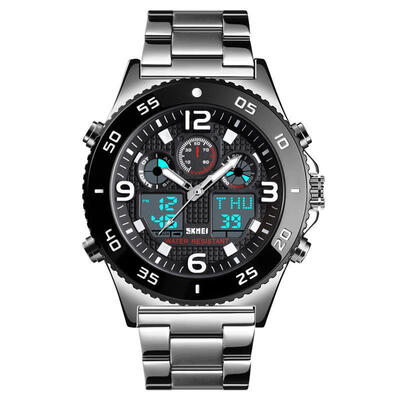 

SKMEI Men Sport Watches Fahsion Stopwatch Alarm Dual Display Waterproof Digital Watch For Man 1538