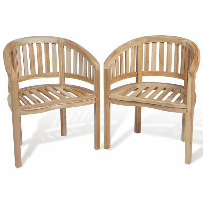 

Banana Chairs 2 pcs Solid Teak Wood