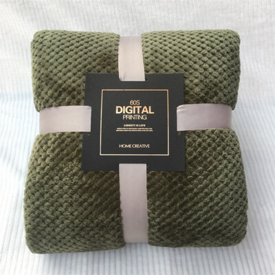 

Super Soft Blanket Flannel Aircraft Sofa Use Office Children Blanket Towel Travel Fleece Mesh Portable Car Travel Cover Blanket