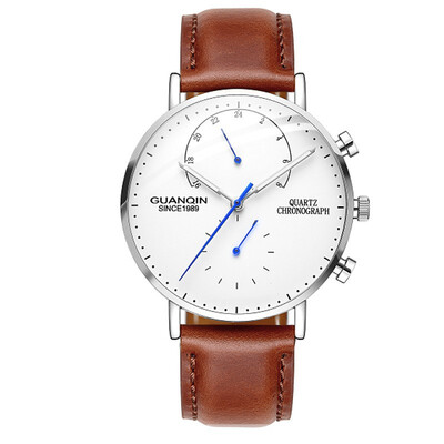 

Mens Watches GUANQIN Top Brand Chronograph Luminous Clock Luxury Men Business Creative Mesh Strap Quartz Watch relogio masculino