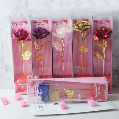 

With Light Rose Flower 24K Golden Foil With Luxury Gift Box Great Gift For Valentines Day Mothers Day Gift