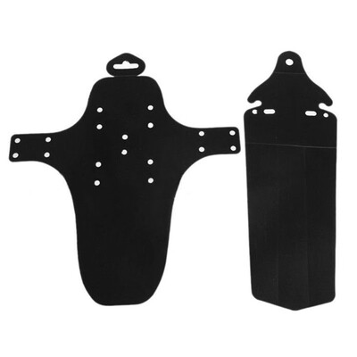 

Mountain Bike Bicycle Front Rear Plastic Tire Fenders Portable Thin Cycling Bike Mud Guard Black