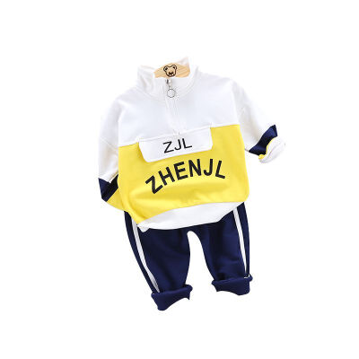 

0-5T Spring Autumn Casual Fashion Baby Long Sleeve Letter Printing Top And Trousers Kids Sportswear