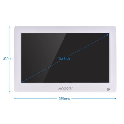 

Andoer 133 Inch Digital Photo Frame IPS Full View Screen Digital Picture Album High Resolution 192012801610 Support 1080P HD