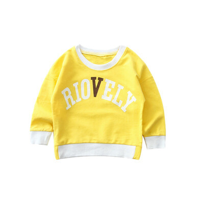 

Autumn Baby Kid Boy Girl Casual Toddler Hoodie Outerwear Clothes Letter Print Long Sleeve Cotton Sweatshirt Size 80-120