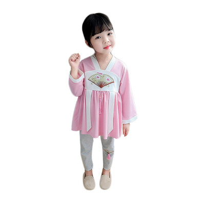 

Autumn Baby Girls Embroidery Pattern Long Sleeve T-shirt Blouse Trousers Casual Outfits New