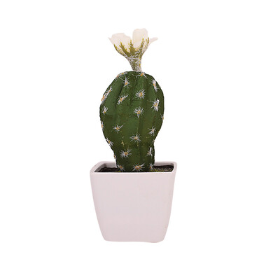 

Gobestart Simulated Potted Cactus Artificial Green Plant Potted Flower Art Home Decor